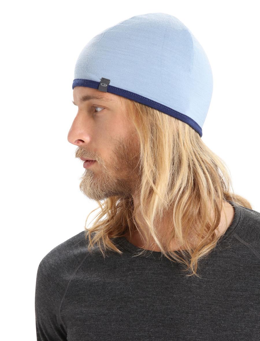 Czapki Icebreaker Unisex Merino Pocket Beanie Męskie Królewski Niebieski Granatowe | PL 1843ZUTG